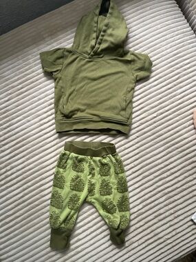 kate quinn Olive Green Hoodie & Pinecone Print Joggers